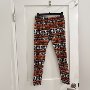 No Boundaries multicolor multi patterned Halloween leggings (fits like s/m)